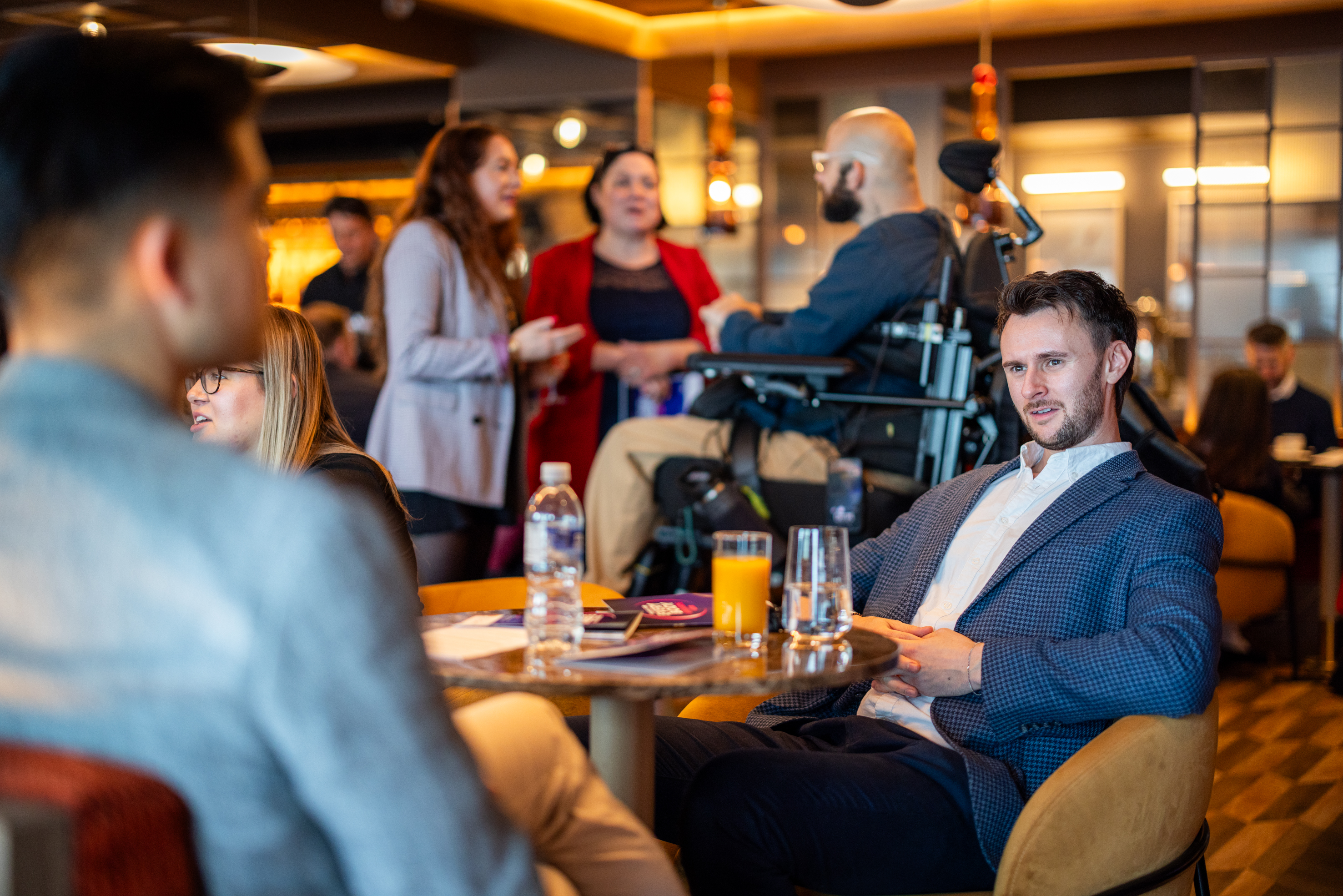 Guests with special needs seating at the table